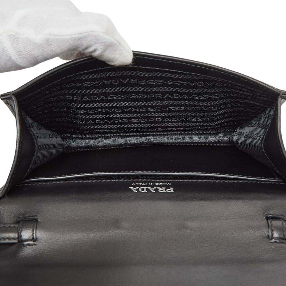 PRADA Black Leather Shoulder Bag - Picture 9 of 10